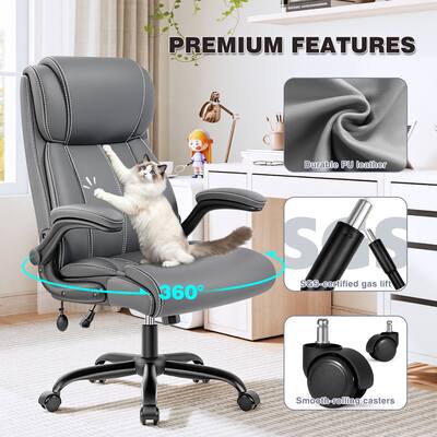 KERDOM Ergonomic Office Chair Desk Computer Chair, PU Leather High KERDOM Ergonomic Office Chair Desk Computer Chair, PU Leather High