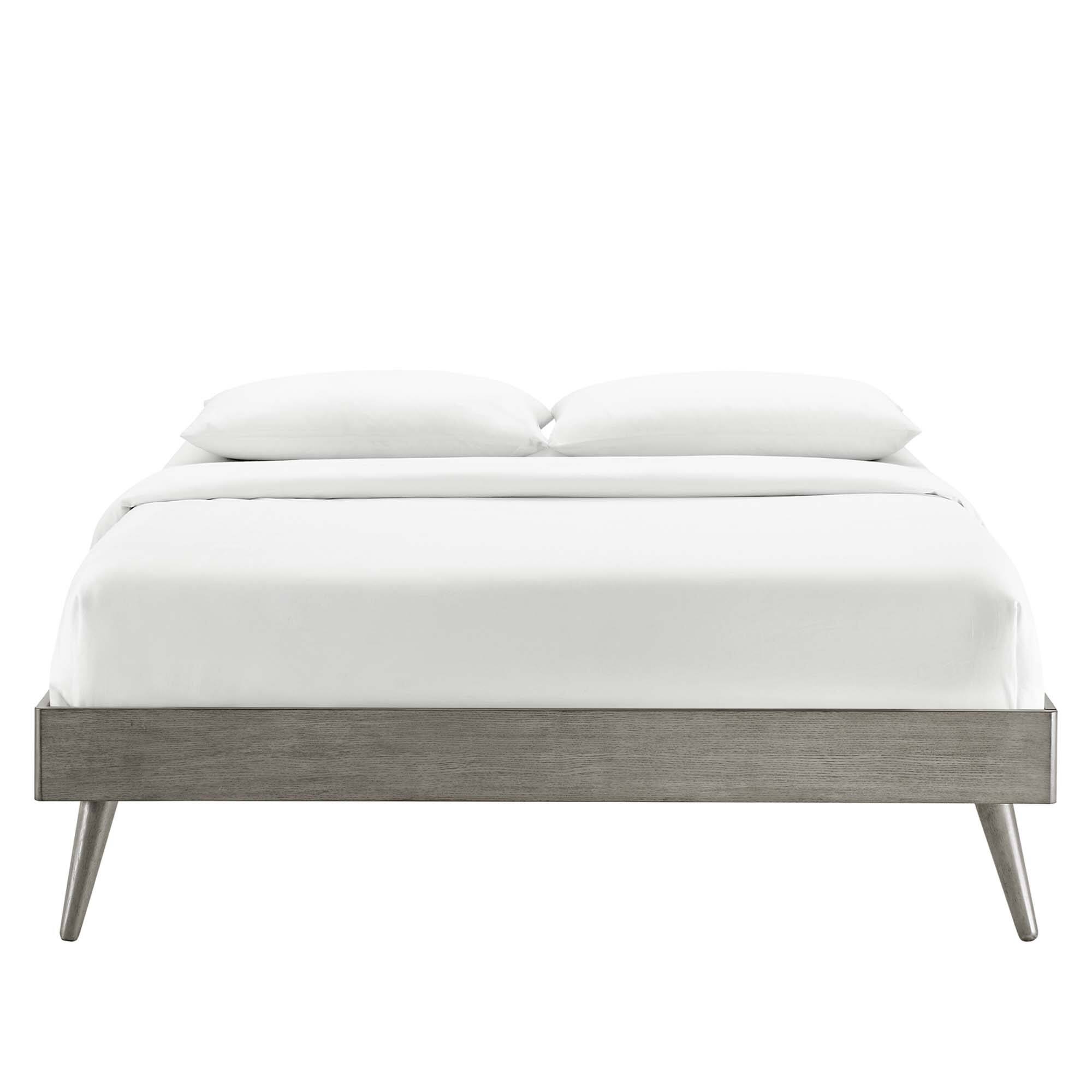 Alt View 1. Modway - Maven Twin Size Boucle Upholstered Platform Bed - Ivory.