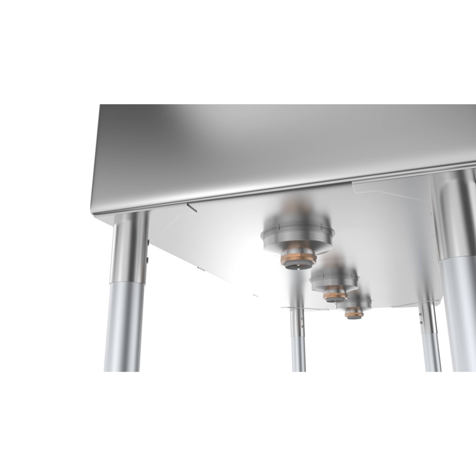 Alt View 4. Koolmore - 55 in. Three Compartment Stainless Steel  Sink with Drainboard, Bowl Size 12"x 16"x 10" SC121610-16L3. - Stainless Steel.