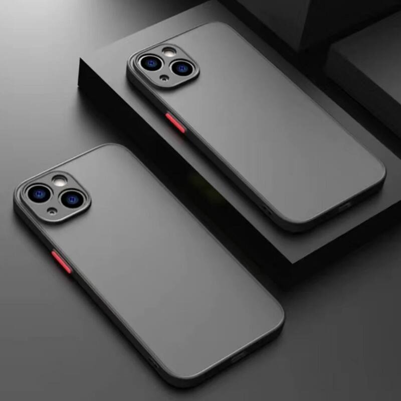 Angle. Gravity Ridge - Phone Case for Samsung Galaxy S22 Drop Protection Frosted Translucent Anti-Fingerprint Slim Shockproof - Black.