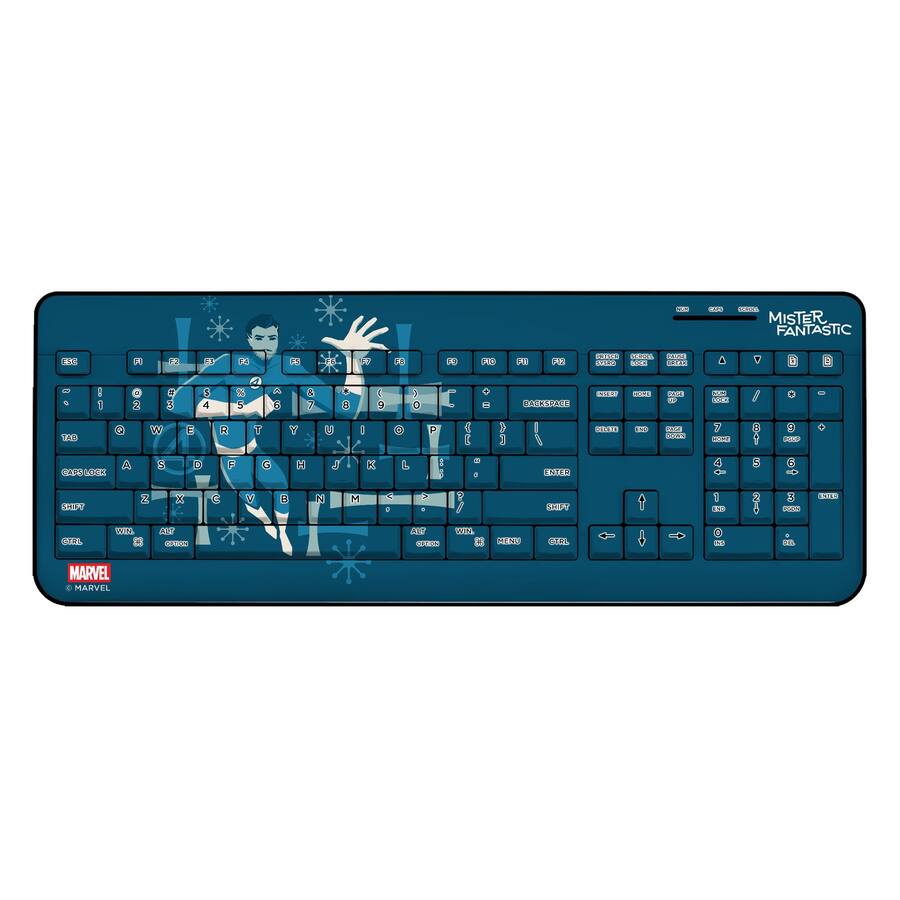 Color Key With Numbers Keyscaper Marvel Badge Wireless USB Keyboard Mister Fantastic K510WL ...