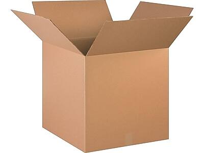 Front. National Brand - 20" x 20" x 20" Standard Shipping Boxes, 32 ECT, Kraft, 10/Bundle - Brown.