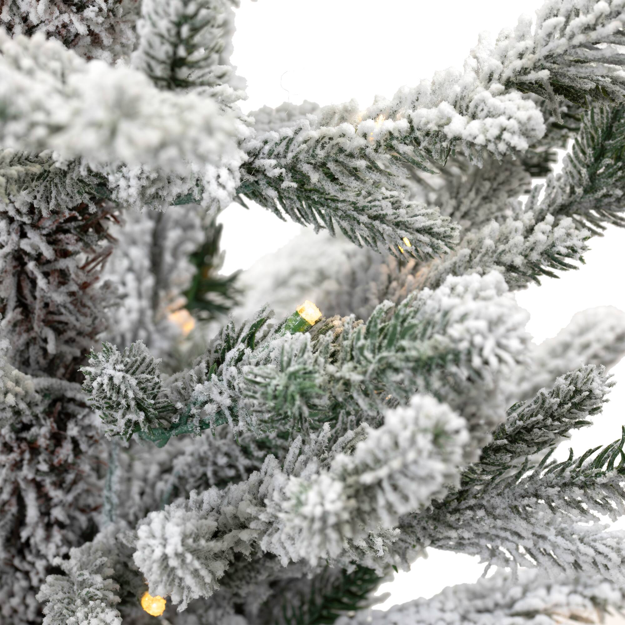 Alt View 5. Northlight - Real Touch™ Pre-Lit B/O Tamarack Pine Artificial Christmas Tree with Burlap - 2' Warm White LED - Green.