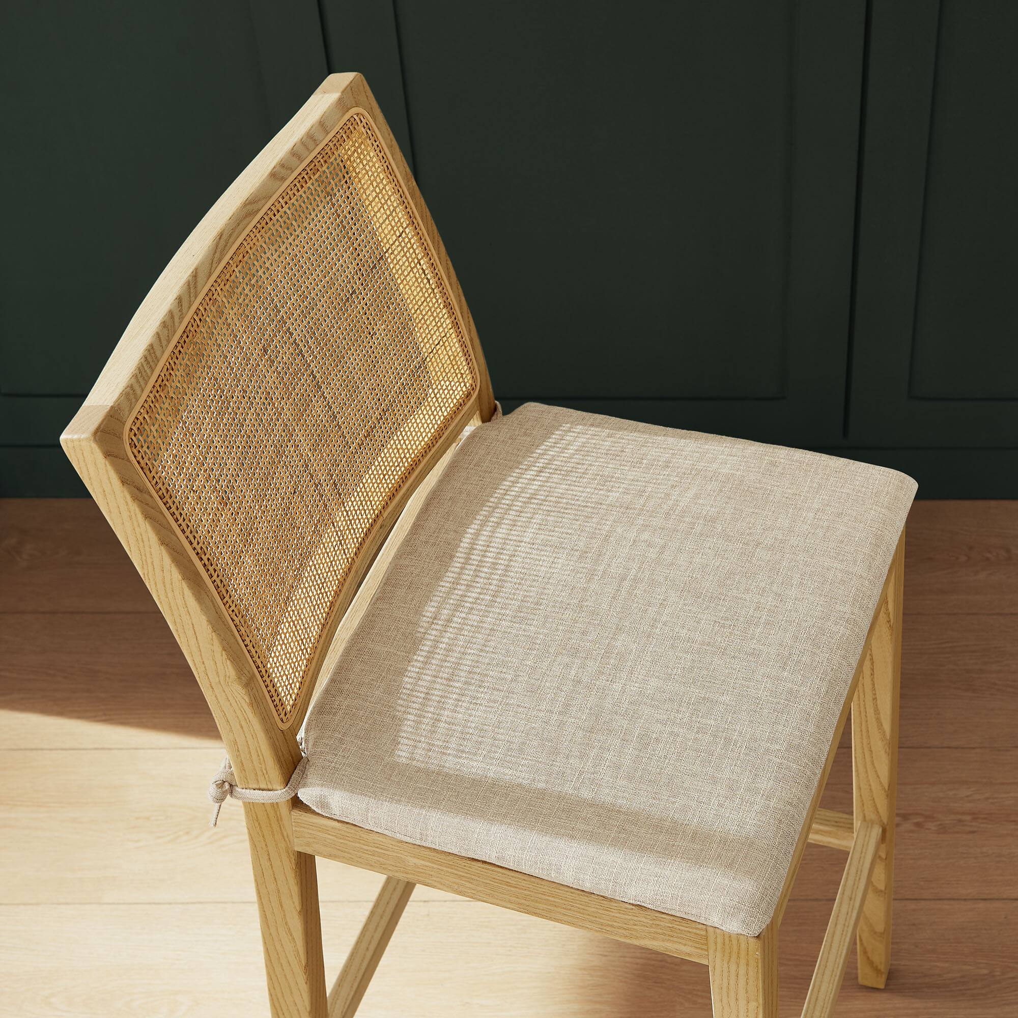 Alt View 5. Modway - Ovard Wood and Rattan Bar Stool - Brown.