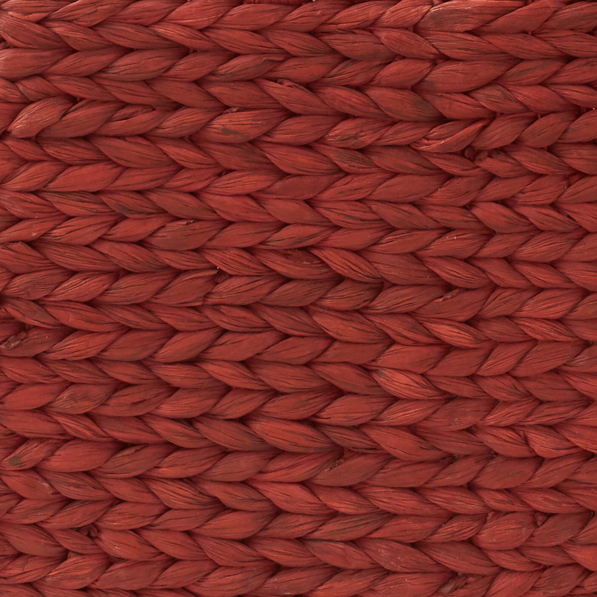 Alt View 5. Casafield - 22-in Water Hyacinth Christmas Tree Collar - Square Base Cover - Red.