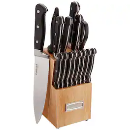Cuisinart - Triple Rivet 16 Piece Knife Block Set C77TR-16P - Black|Stainless Steel