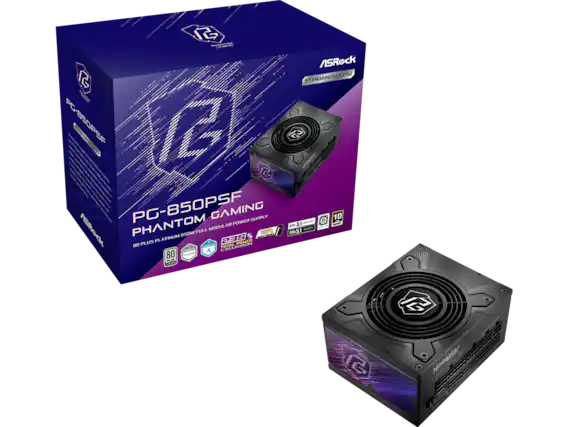 PG-850PSF
PHANTOM GAMING
80 PLUS PLATINUM 850W FULL MODULAR POWER SUPPLY
100% TOTAL EXCURSION
ATX 3.1 READY
PCIe 5.0 READY
ASRock
STANDARD SFX PSU