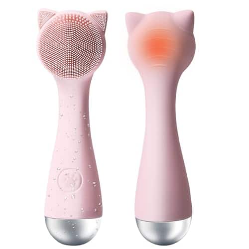 DORLUKFU - Facial Cleansing Brush, Silicone Face Scrubber Exfoliator for Men & Women, Electric Face Brush Waterproof, with 3 Speeds