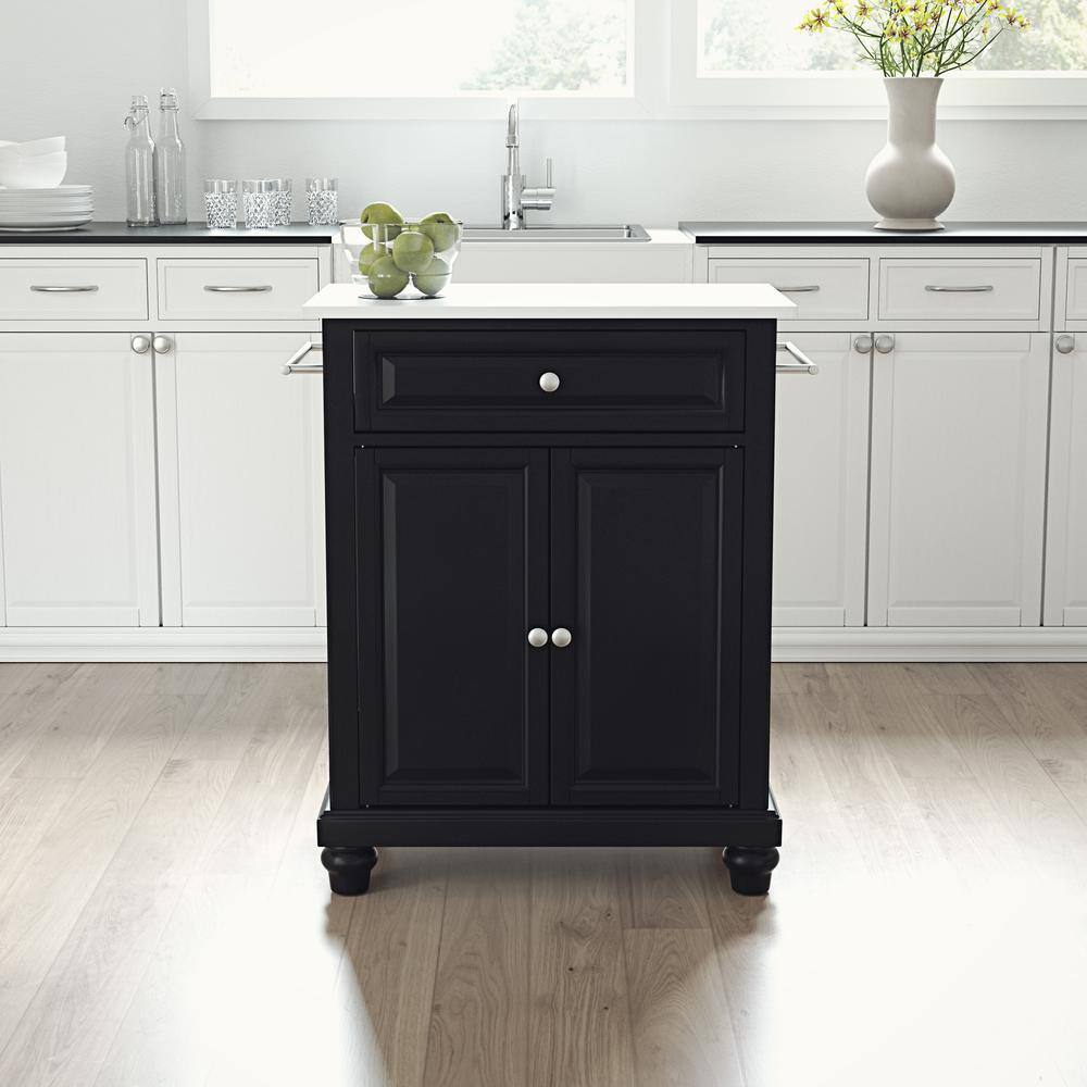 Alt View 6. Crosley Furniture - Cambridge Stone Top Portable Kitchen Island/Cart - Black.