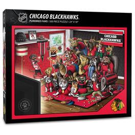 YouTheFan - Chicago Blackhawks Purebred Fans 18'' x 24'' A Real Nailbiter 500-Piece Puzzle - Multicolor