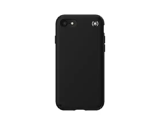Front. Speck - Speck Presidio2 Pro Black Case for iPhone SE (2020-2022)/8/7 - Black/White.