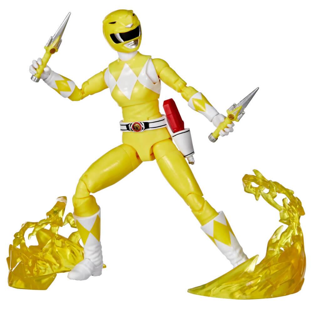 Front. Power Rangers - Hasbro F7385 Power Rangers Lightning Collection Remastered Mighty Morphin Yellow Ranger - Black.