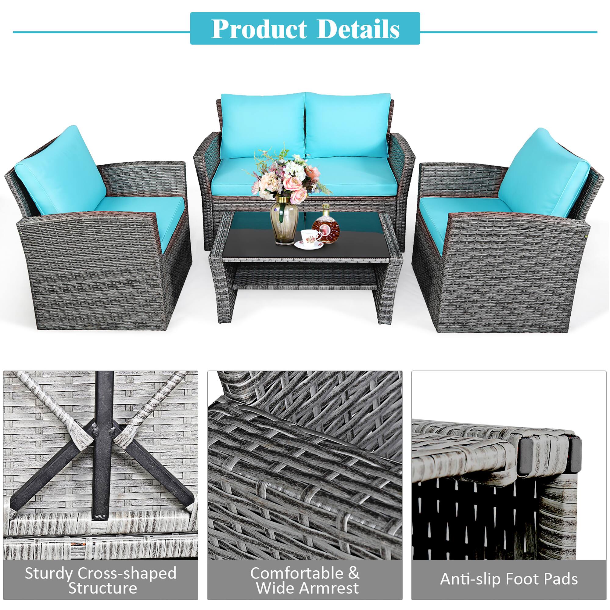 Product Details

- Sturdy Cross-shaped Structure
- Comfortable & Wide Armrest
- Anti-slip Foot Pads