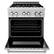 Left. ZLINE - ZLINE 30 in. Legacy Dual Fuel Range with 4 Burners and Oven (RAS-SN-30) - Satin Stainless Steel.