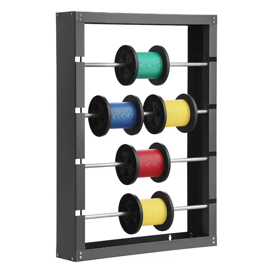 VEVOR Wire Spool Rack, 4 Adjustable Rods, Cold Rolled Steel Wire Spool ...