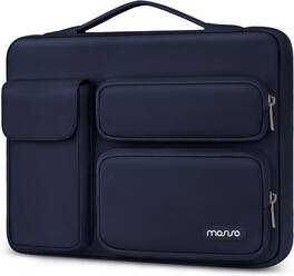 mosiso - 360 Protective Laptop Sleeve 16 inch Laptop Case for MacBook Pro 16 M4 M3 M2 M1, HP Acer Dell Lenovo ASUS Notebook - Navy Blue