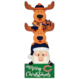 Fan Creations - Chicago Bears 31'' Santa Stack Leaner - Multicolor