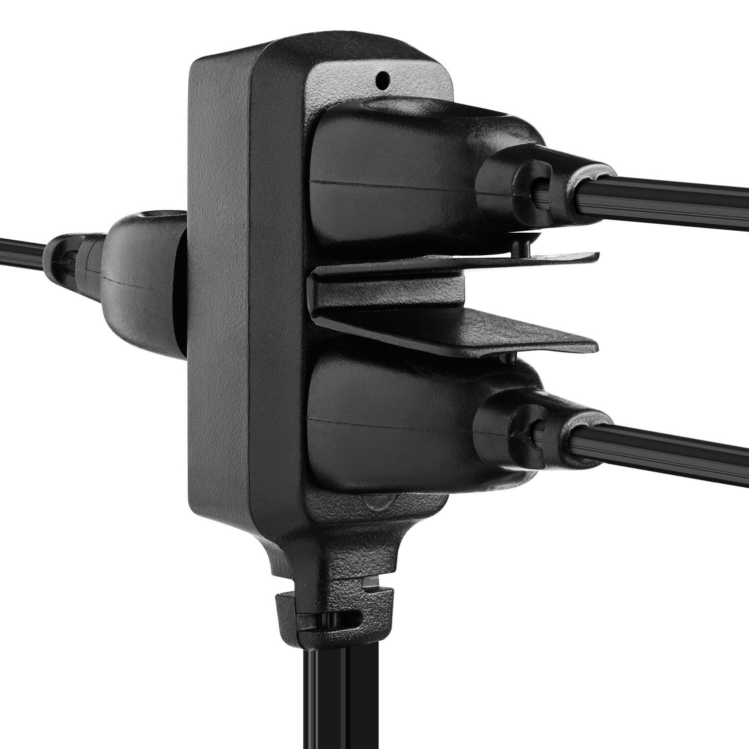 Alt View 3. Maximm - 2 ft Flat Plug Extension Cord/Wire, Multi Outlet - Angled Plug Extension Cord with Safety Water Proof Cover - Black.