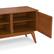 Alt View 5. Simpli Home - Draper 60W Low TV Stand with Doors and Shelves - Teak Brown.