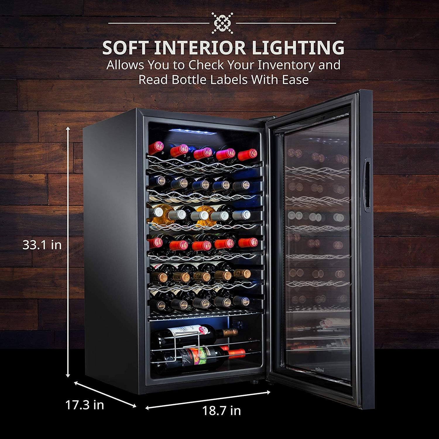 Alt View 12. Ivation - Ivation - 34-Bottle Compressor Freestanding Wine and Beverage Cooler.