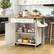 Alt View 3. Costway - Costway Rolling Kitchen Island Cart Storage Cabinet w/ Towel & Spice Rack - White.