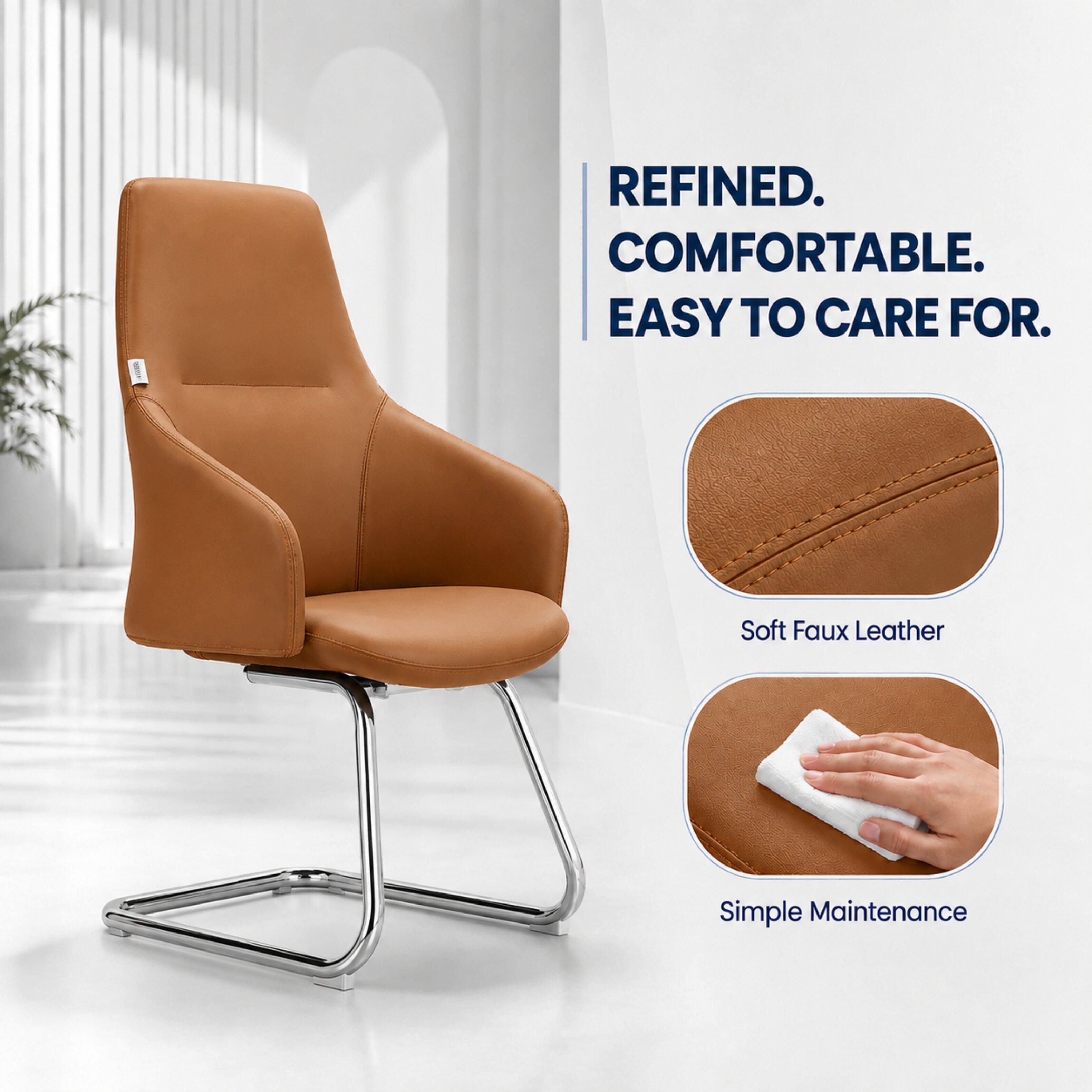 REFINED. COMFORTABLE. EASY TO CARE FOR.

Soft Faux Leather

Simple Maintenance