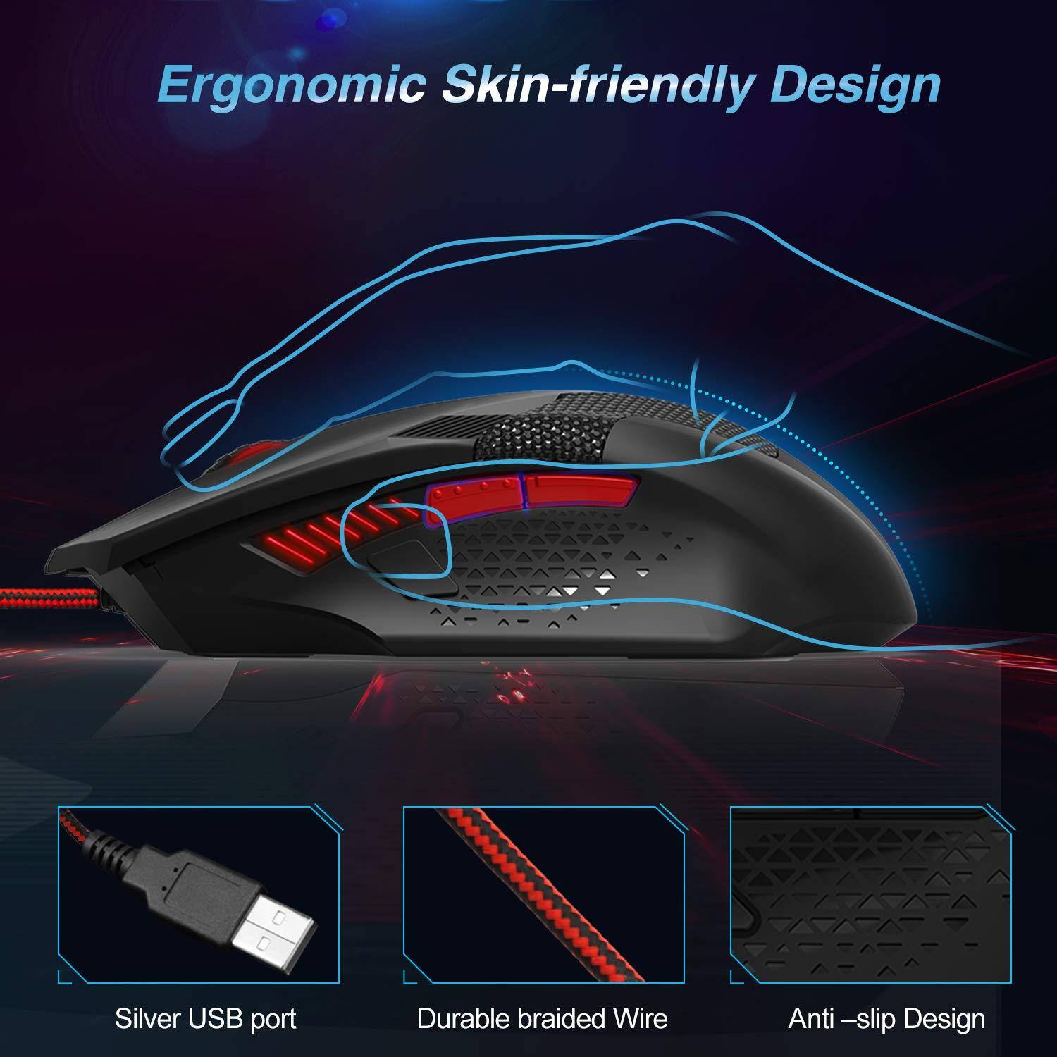Ergonomic Skin-friendly Design

- Silver USB port
- Durable braided Wire
- Anti-slip Design