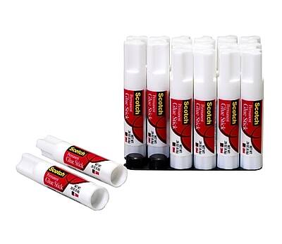 Scotch - Permanent White Glue Sticks, 0.28 oz, 18/Pack (MMM600818)