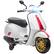 Front. Qaba - Vespa Licensed Electric Motorcycle for Kids, 6V Toddler Motorcycle, Battery Motorbike with Music, FM, 1-Button Start.