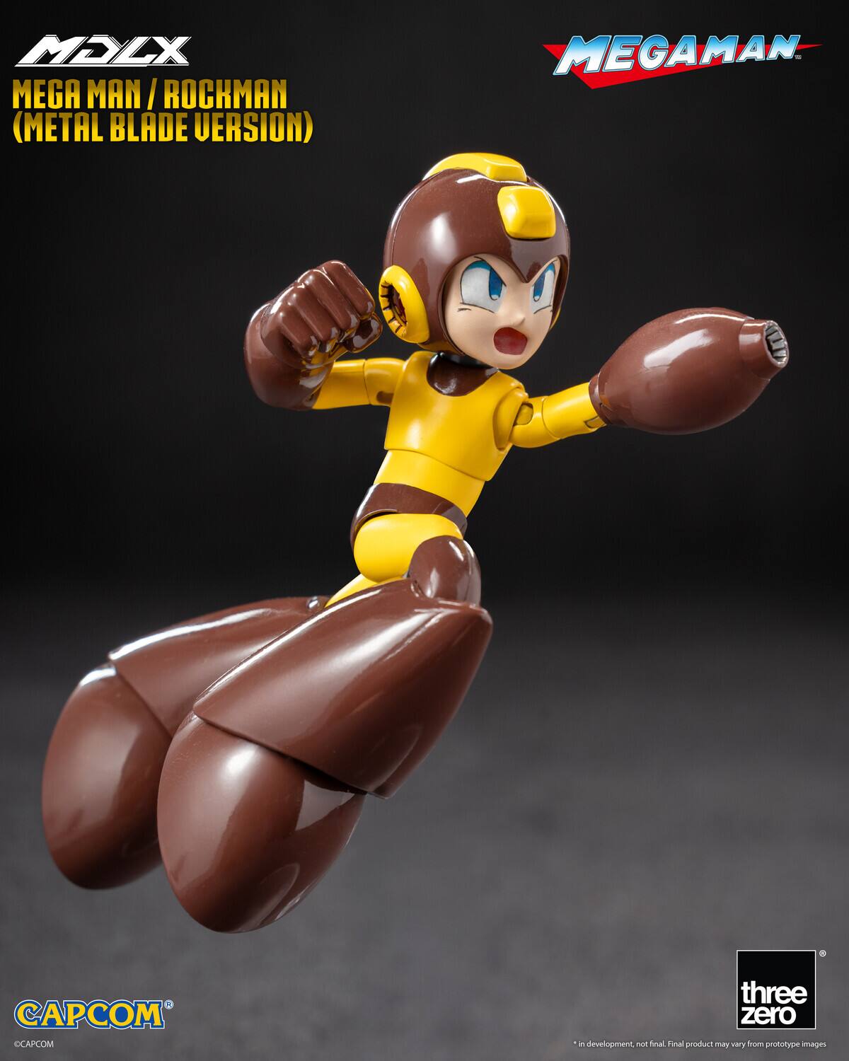 MELX MEGA MAN / ROCKMAN (METAL BLADE VERSION) MEGAMAN  
CAPCOM PCOM three zero - development, not final. Final product may vary from prototype images