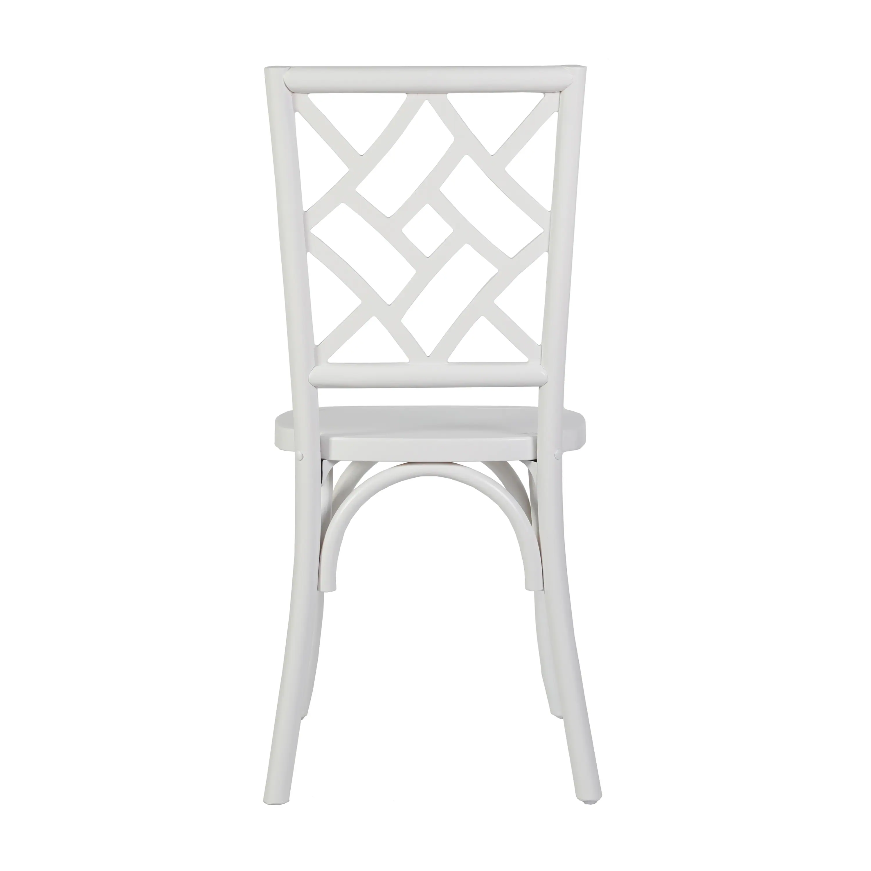 Alt View 6. Emma + Oliver - Decker Solid Wood Stack Dining Chair with Decorative Back Design - White.