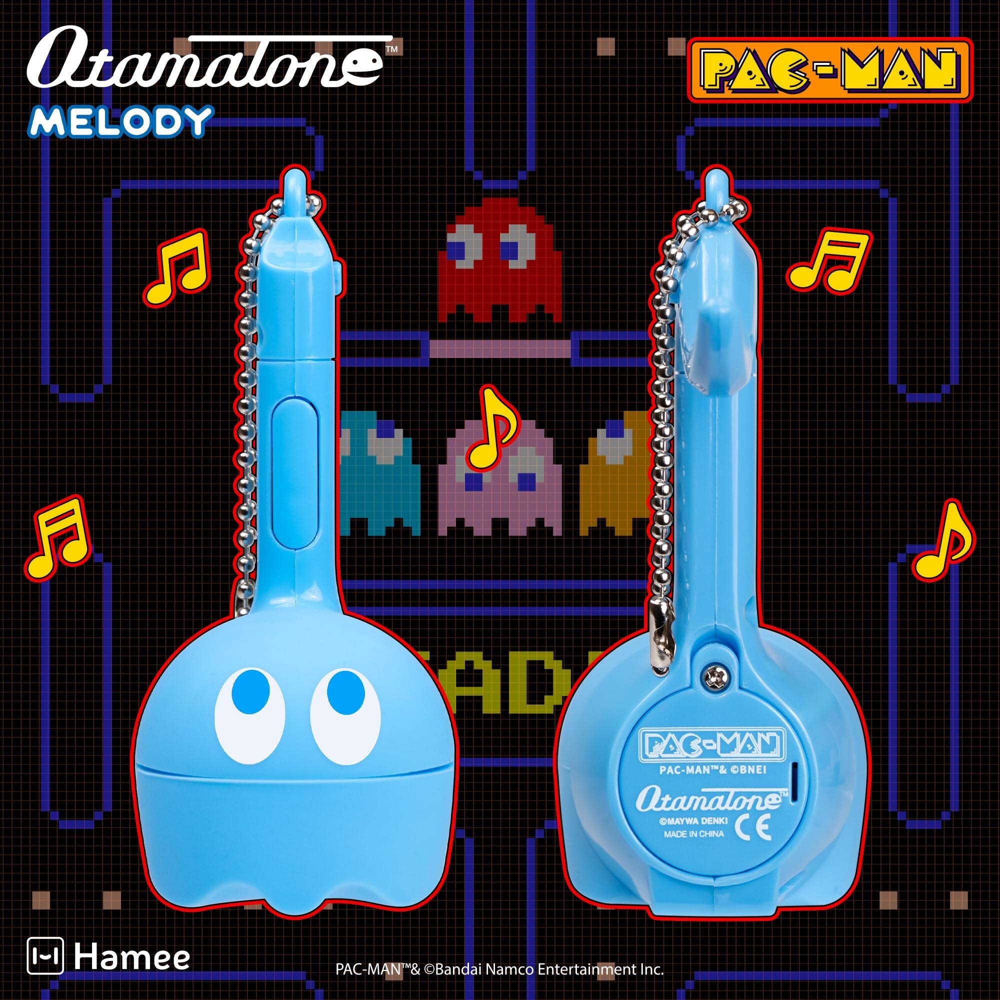 Otamalone MELODY  
PAC-MAN  
PAC-MAN & CBNEI  
Otamalone  
©MAYA DENKI  
MADE IN CHINA  
CE  
Hamee  
PAC-MAN® & ©Bandai Namco Entertainment Inc.