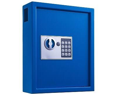 Front. AdirOffice - AdirOffice 40 Key Electronic Keypad Cabinet, Blue (680-40-BLU) - Blue.