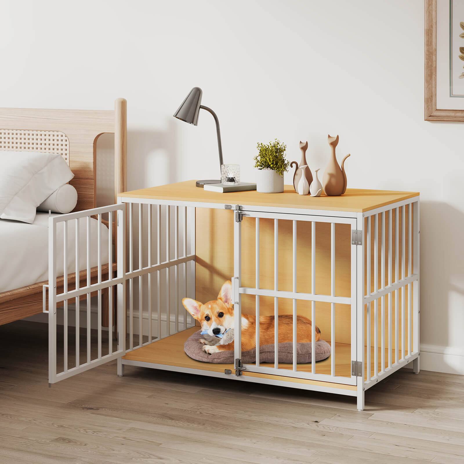 Alt View 3. Costway - Costway 40" Heavy-duty Dog Crate Furniture with 2 Lockable Doors for Small Medium Breeds.