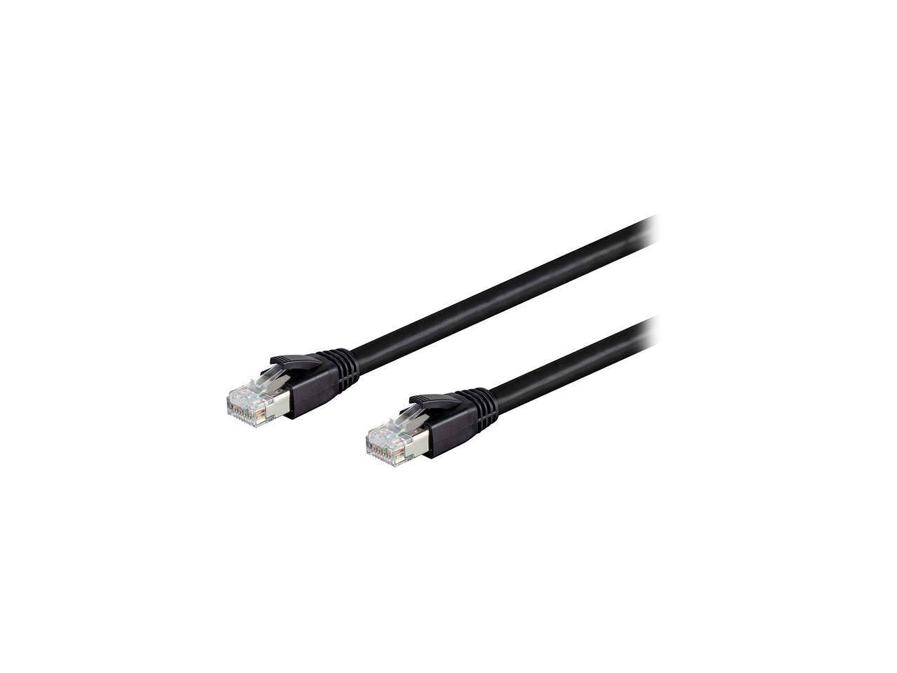 Front. Nippon Labs - Nippon Labs Cat8 RJ45 3FT 40Gbps 2000MHz S/FTP Ethernet Cable (Black).
