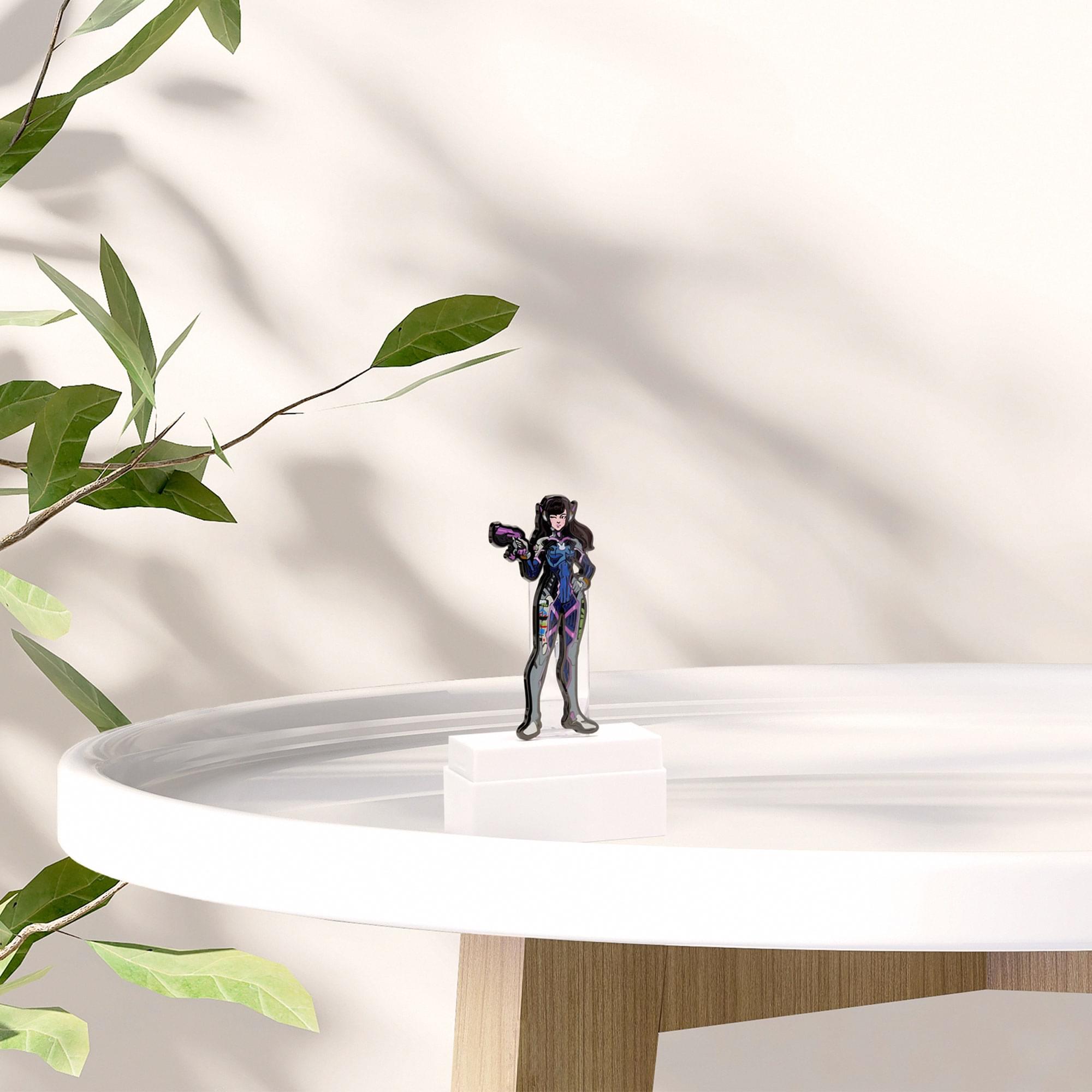 Alt View 3. CMD Collectibles - Overwatch 3-Inch Collectible Enamel FiGPiN Wave 1 - D. Va - Multicolored.
