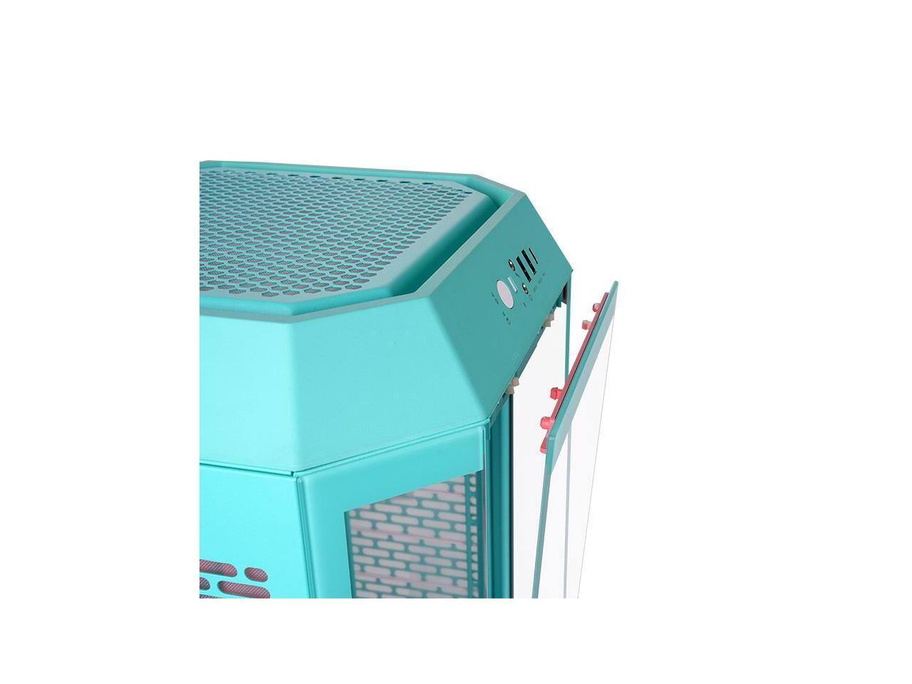 Alt View 2. Thermaltake - Thermaltake Tower 250 mITX; 2x120mm Fans; 360mm Rad; 360mm GPU; Dual Chamber; Mint Strawberry - Mint Strawberry.