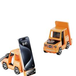 RISOKEYS - Car-Shaped Alarm Clock Speaker Wireless Charger - 3-in-1 Wireless Charging Stand for Phone, Earphones and Watch - Orange