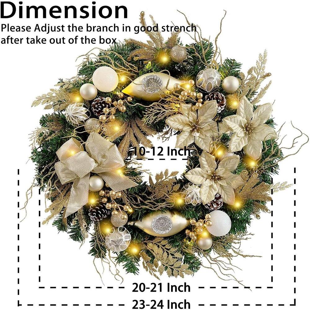 Dimension  
Please Adjust the branch in good stretch after take out of the box  

10-12 Inch  
20-21 Inch  
23-24 Inch