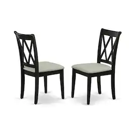East West Furniture - Dining Room Set Black - Brown