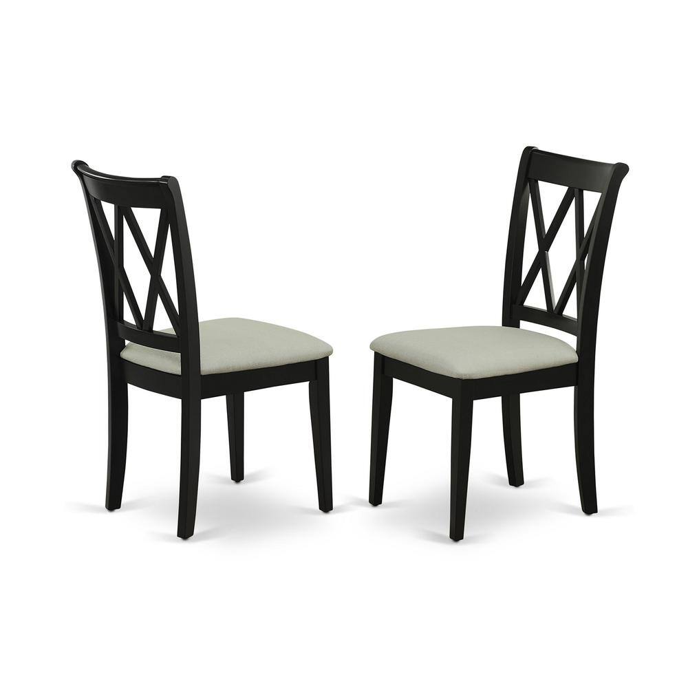 Angle. East West Furniture - Dining Table- Dining Chairs - Brown.