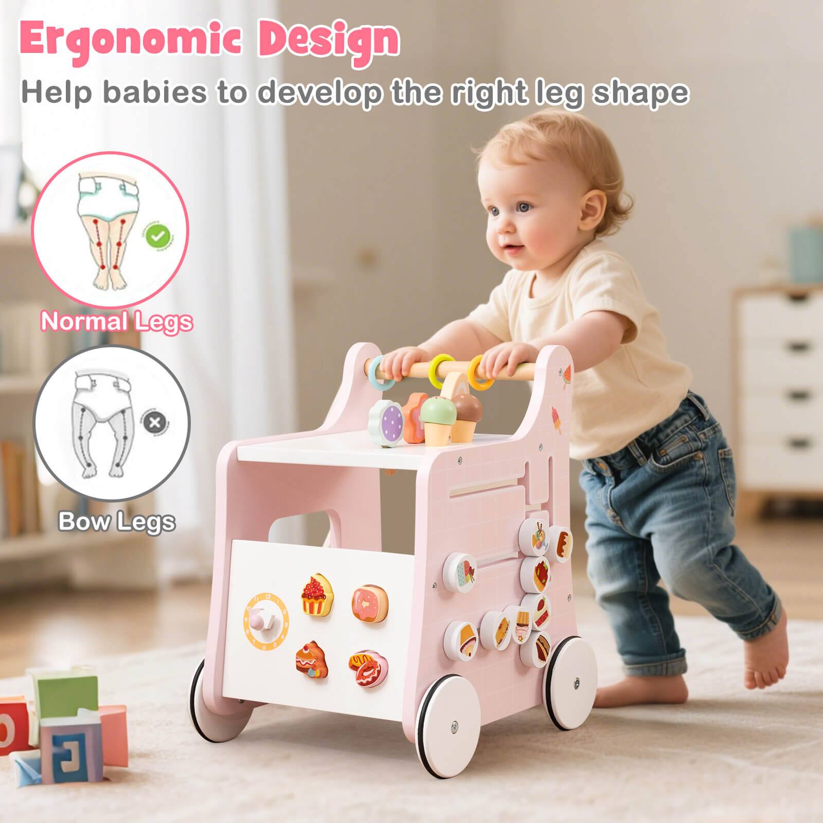 Ergonomic Design  
Help babies to develop the right leg shape  

Normal Legs  
Bow Legs