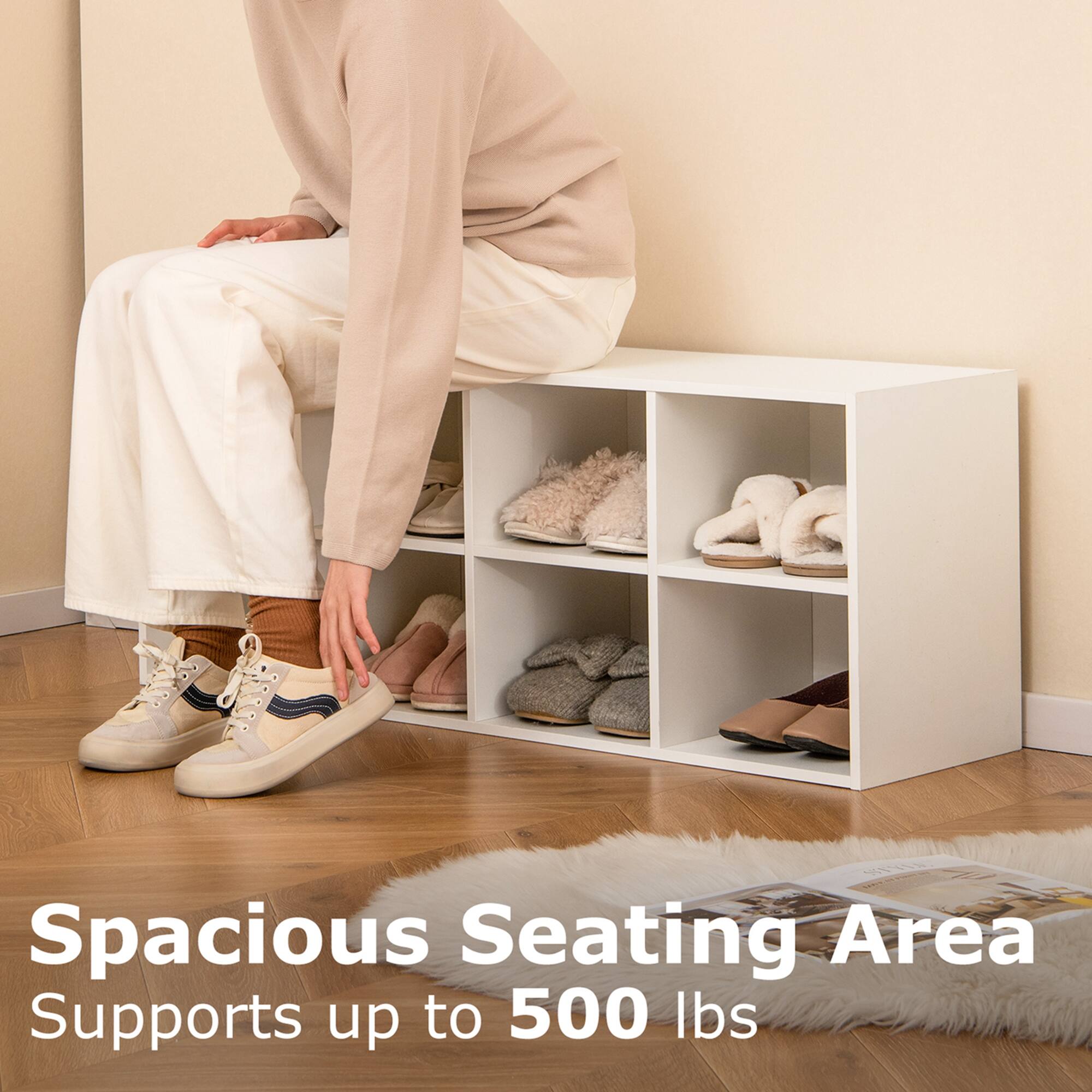 Spacious Seating Area Supports up to 500 lbs