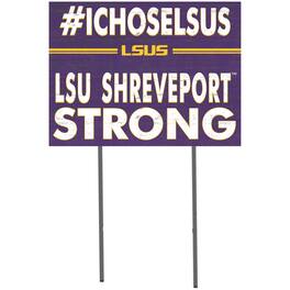 Jardine - LSU Shreveport Pilots 18'' x 24'' I Chose Lawn Sign - Purple