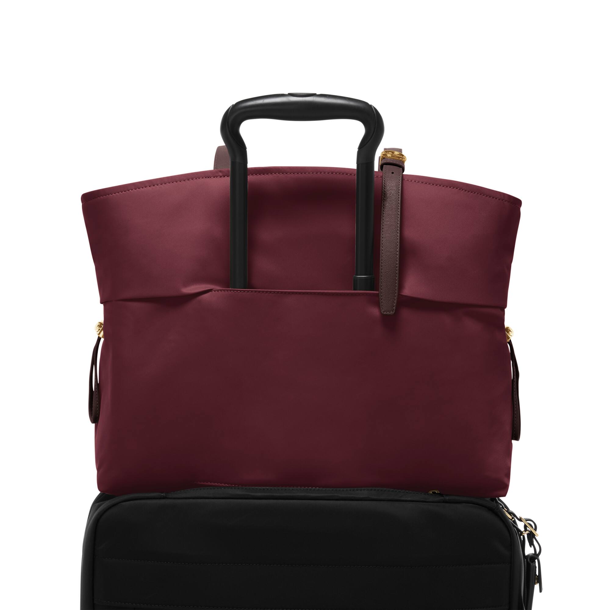 Left. TUMI - Voyageur Cam Large Tote Bag - Wine.