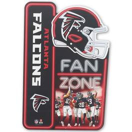 Open Road Brands - Atlanta Falcons 13" x 19.5" Fan Zone Metal Sign - Red