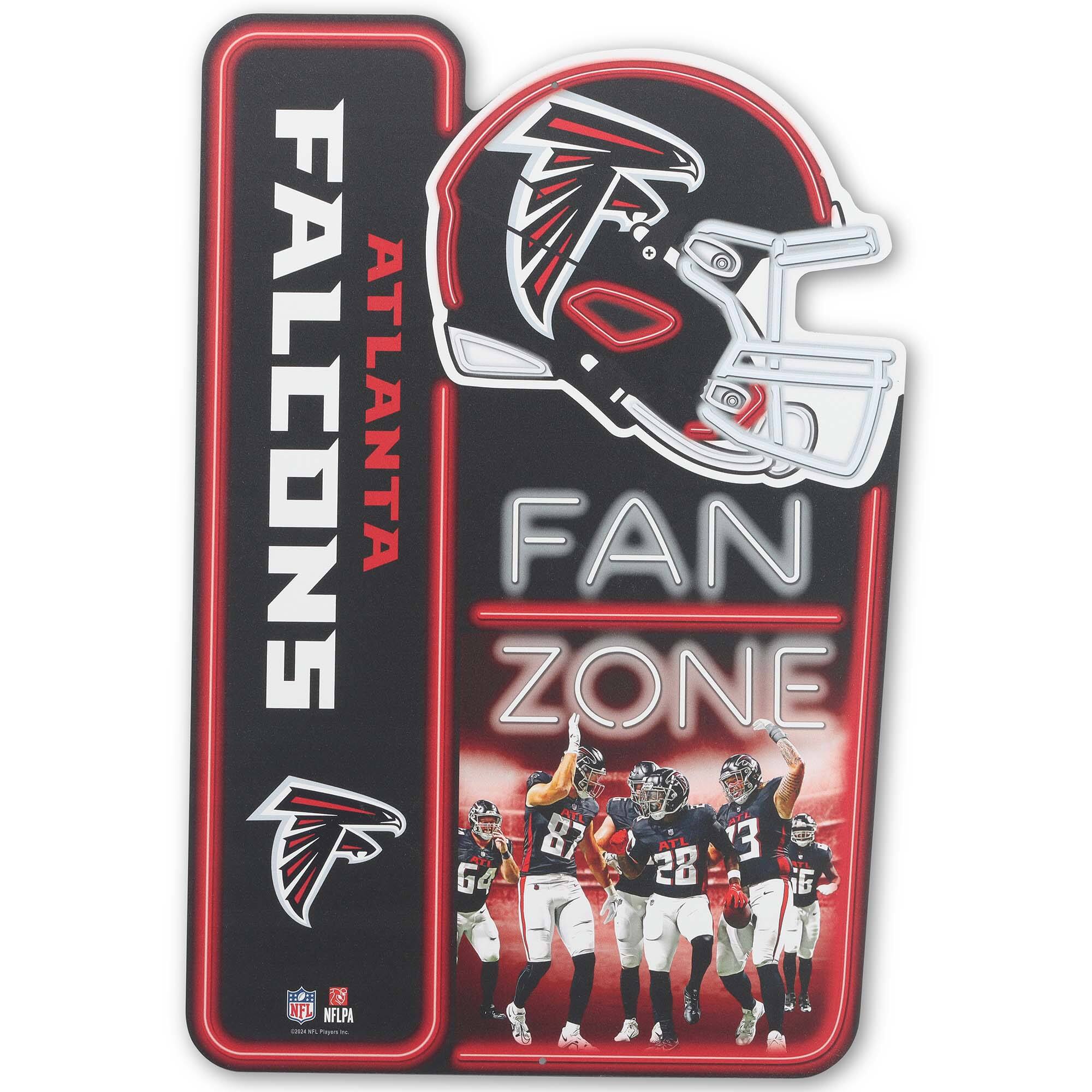 Atlanta Falcons 13" x 19.5" Fan Zone Metal Sign