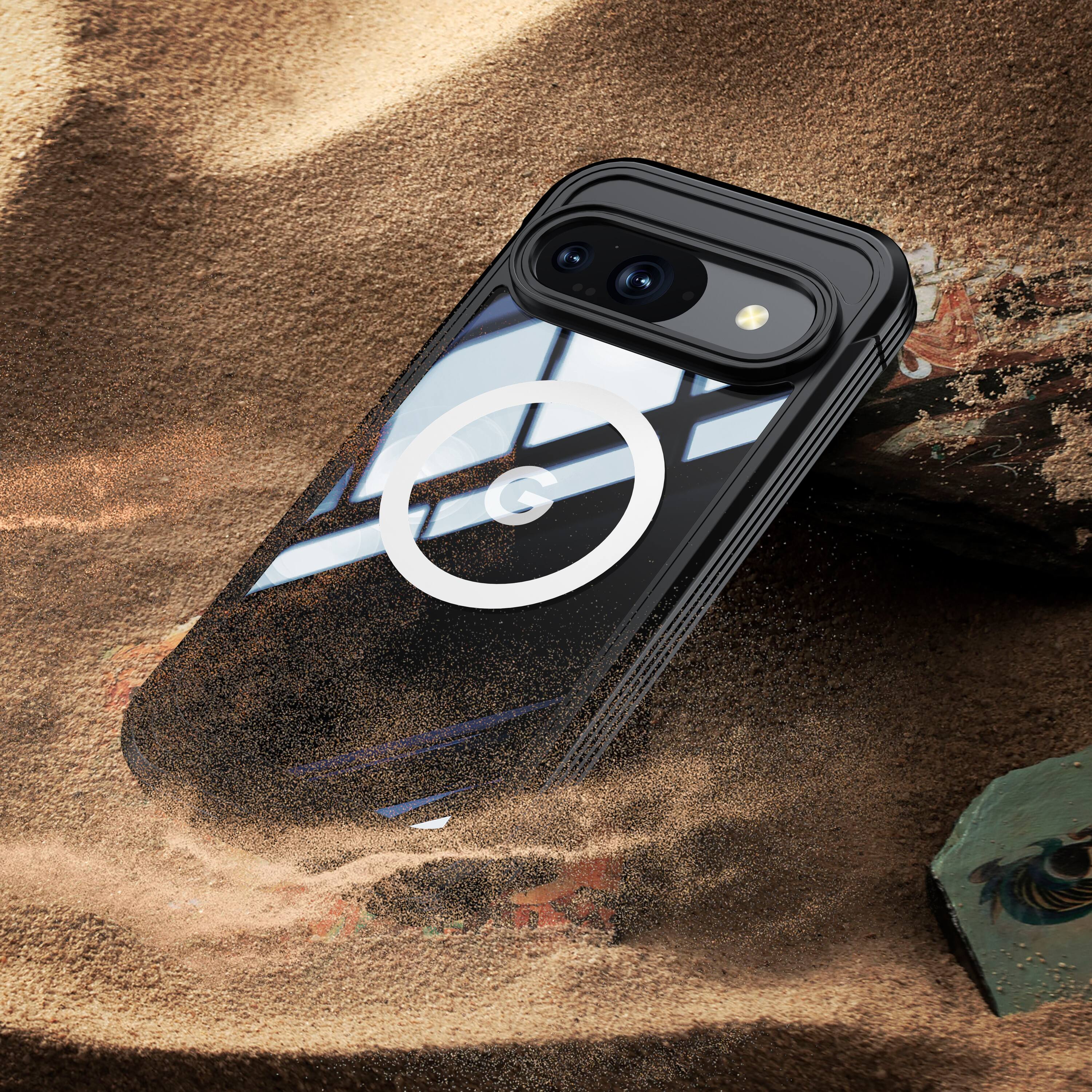 Alt View 2. Dteck - 360 Full-Body Case for Google Pixel 10 Pro with Built-in Screen Protector, Magnetic Rugged Shockproof Protective Cover - Black.