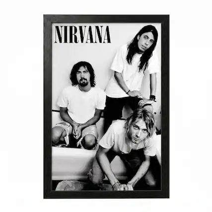 Front. PopMarket - Nirvana - Nirvana - Band 11x17 Framed Gel Coat - Multicolor.