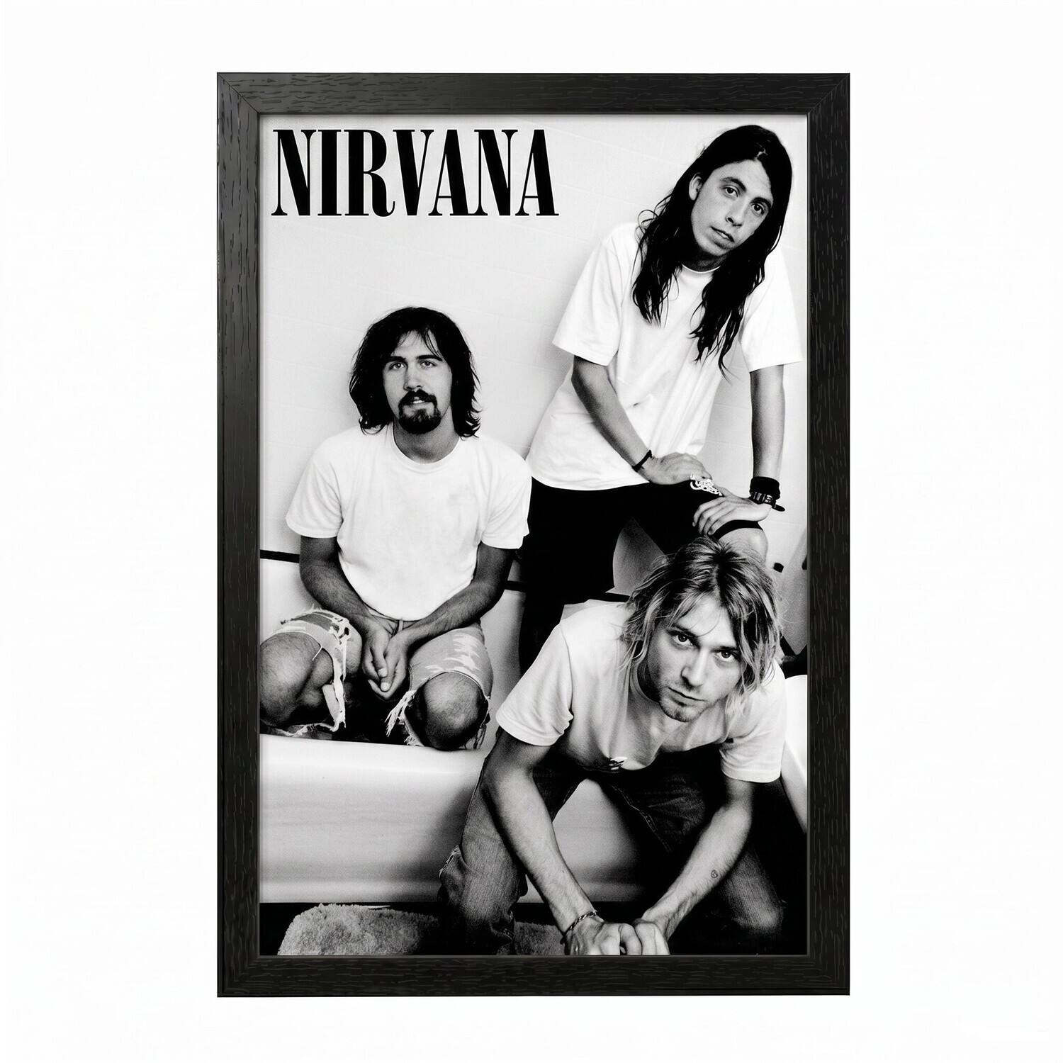 Front. PopMarket - Nirvana - Nirvana - Band 11x17 Framed Gel Coat - Multicolor.